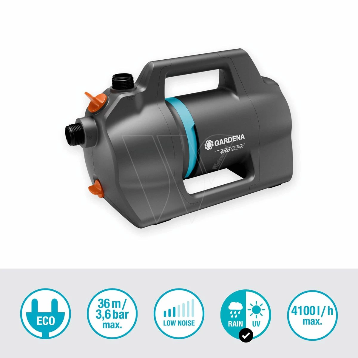 Gardena Besproeingspomp 4100 Silent 2 Gardena Besproeingspomp 4100 Silent - Afbeelding 2