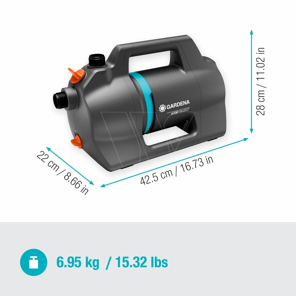 Gardena Besproeingspomp 4100 Silent 3 Gardena Besproeingspomp 4100 Silent - Afbeelding 3