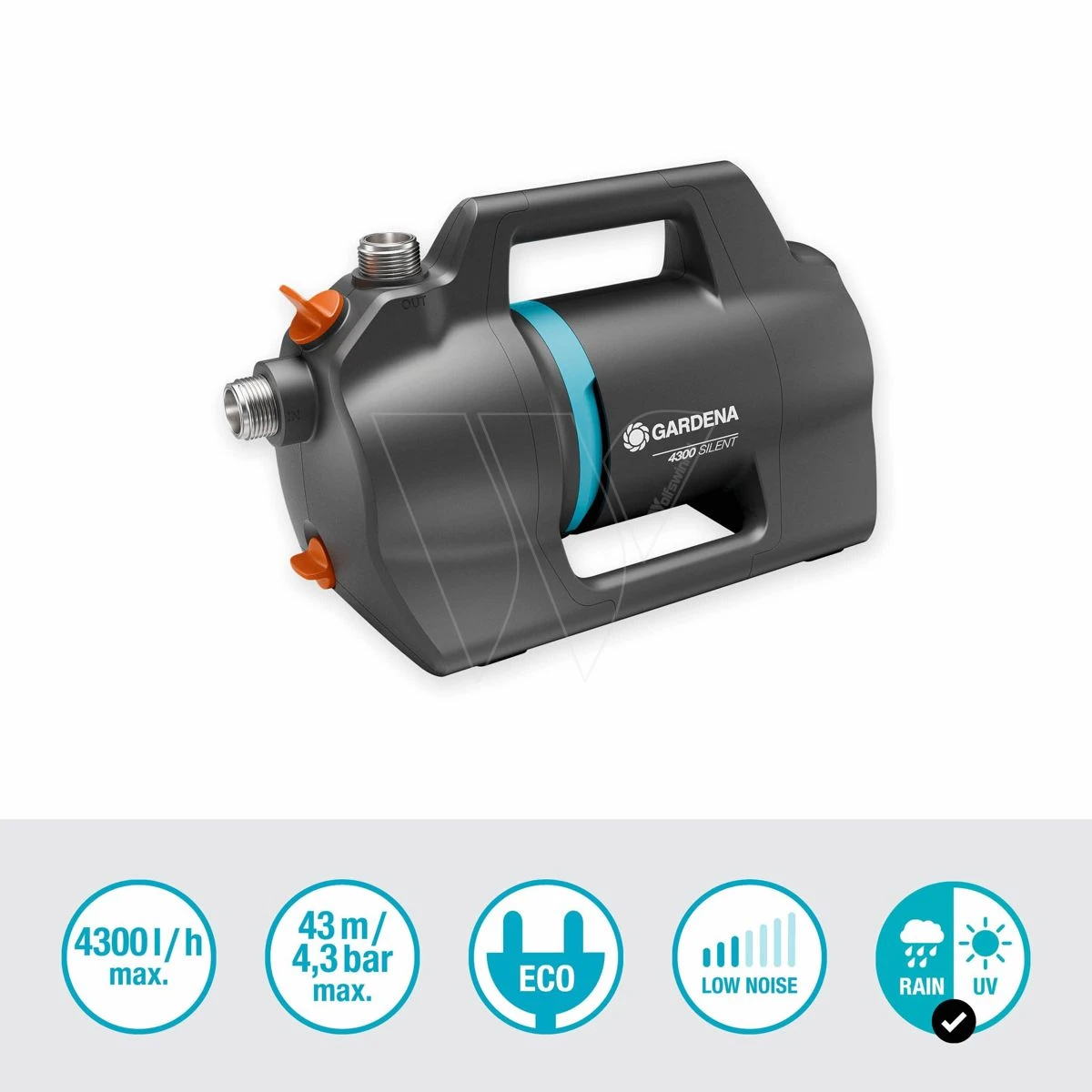 Gardena Besproeiingspomp 4300 Silent 2 Gardena Besproeiingspomp 4300 Silent - Afbeelding 2
