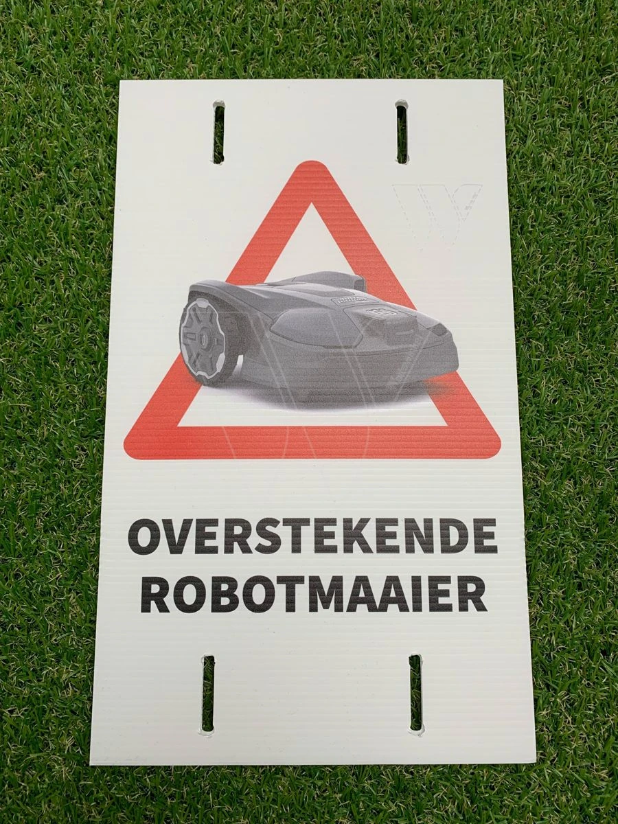 Bordje Overstekende Robotmaaier 37x23 Nl 1 Bordje Overstekende Robotmaaier 37x23 Nl